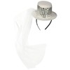 Mini Sequinned Top Hat on Head Band with Veil, Novelty