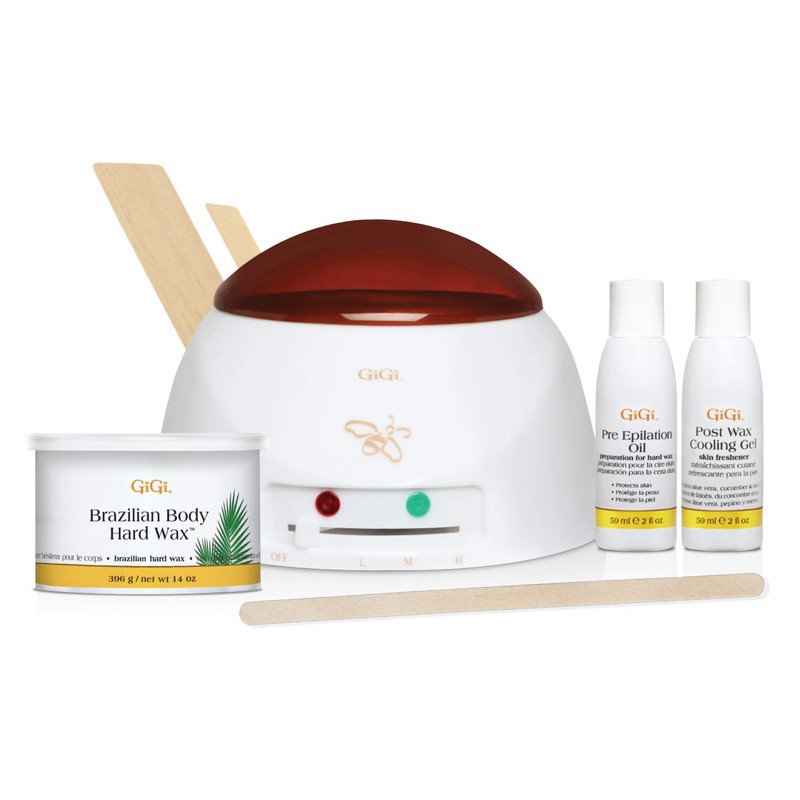 GiGi Brazilian Waxing Kit - At-Home Hair Removal Kit with