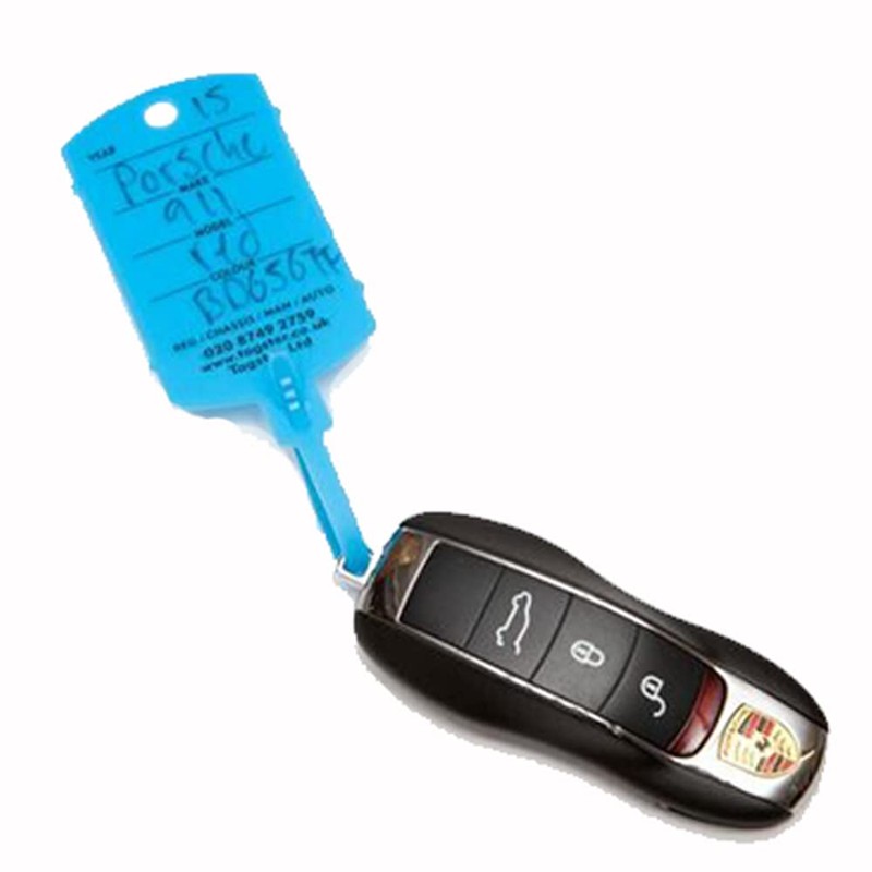 Key tags - Vehicle plastic key tags (200) with self