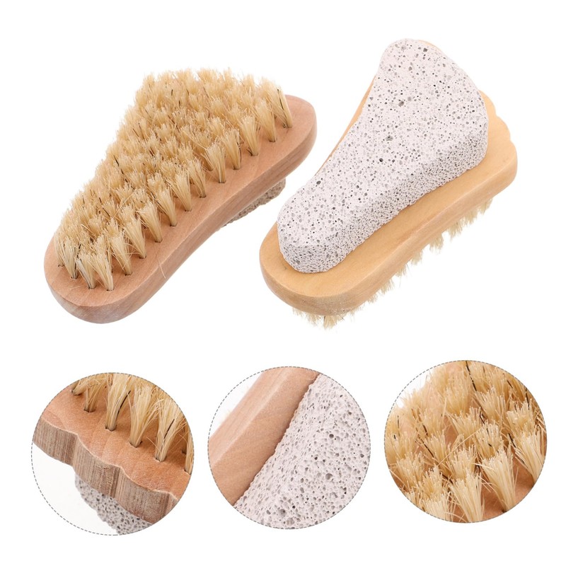 NOLITOY Foot Care Kit Stone Scrub Brush Nail Cleansing Tool