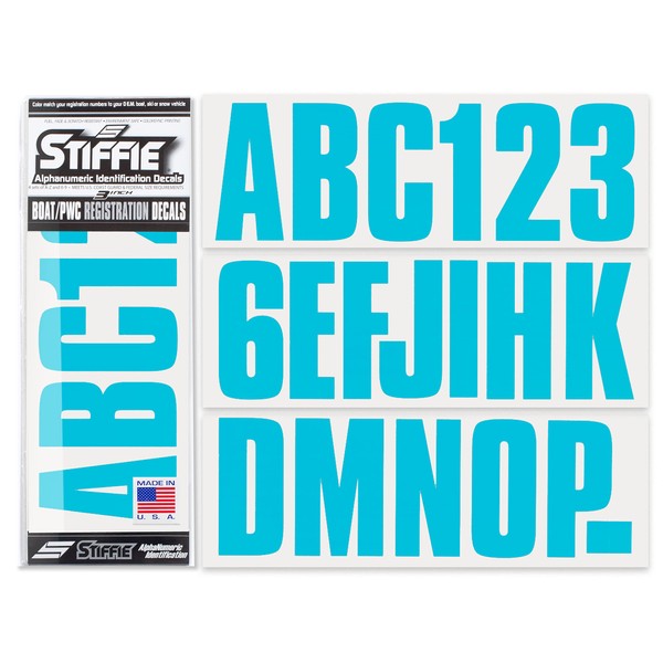 Stiffie STIFFIE Uniline Sky Blue 3" Boat & PWC Registration