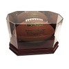 Executive Octagon Wood Base Football Display Case - Cherry