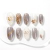 Sun&Beam Nails Handmade Press-On Nails Medium Oval Taupe (#014 M)