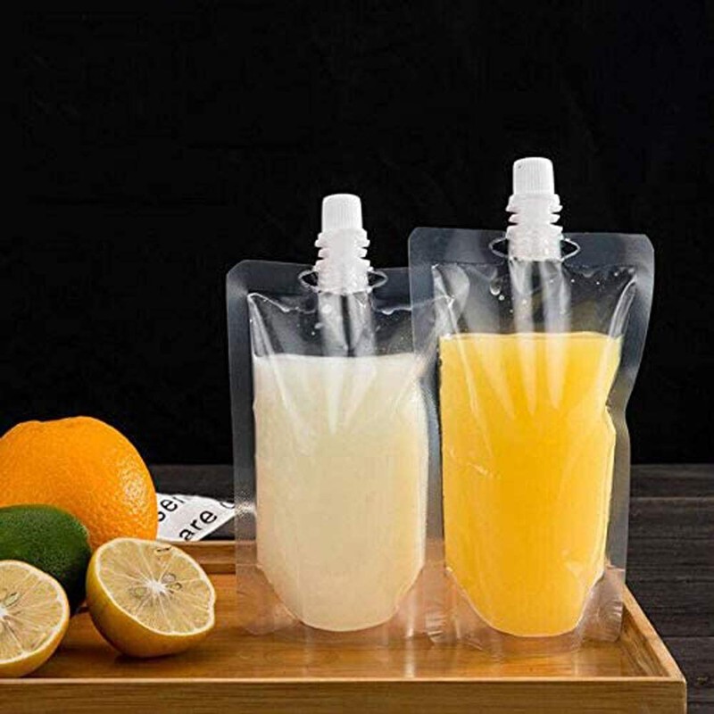 ABSOK Drinks Bags, Pack of 50 Drinking Containers, Foldable Bottles,