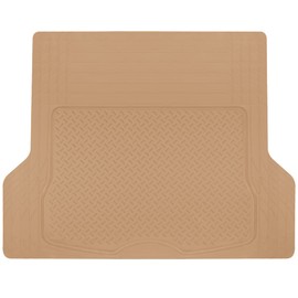 BDK Heavy Duty Rubber Cargo Mat Liner - All-Weather Trunk Protection, Trim-to-Fit Design for Cars, SUVs, Vans & Trucks - Non-Slip, Waterproof, Durable Cargo Floor Liner - 46" x 56.75" x 0.25" - Beige