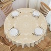 SNAIL GARDEN 152cm/60in Round Table Cloth Wipeable, Spill-proof Polyester Circular