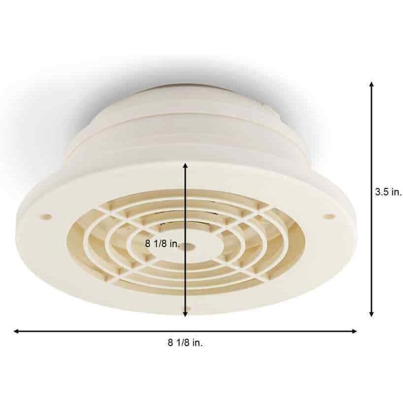 Black for SEVBLKX 4", 5", 6" Soffit Exhaust Vent for