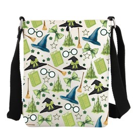 JYTAPP Green Witch Inspired Crossbody Bag Musical Movie Elphaba Bag Musical Theater Gift Movie Gift for Witch Lovers (beige)