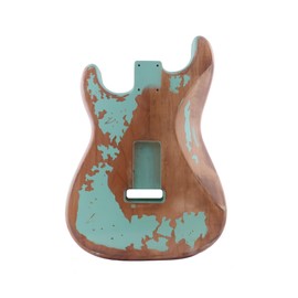 sunsmile Sunsmile Relic Electric Guitar Body Nitro Top Alder Wood ST Style DIY Guitar Body H-S-H Seafoam Green.