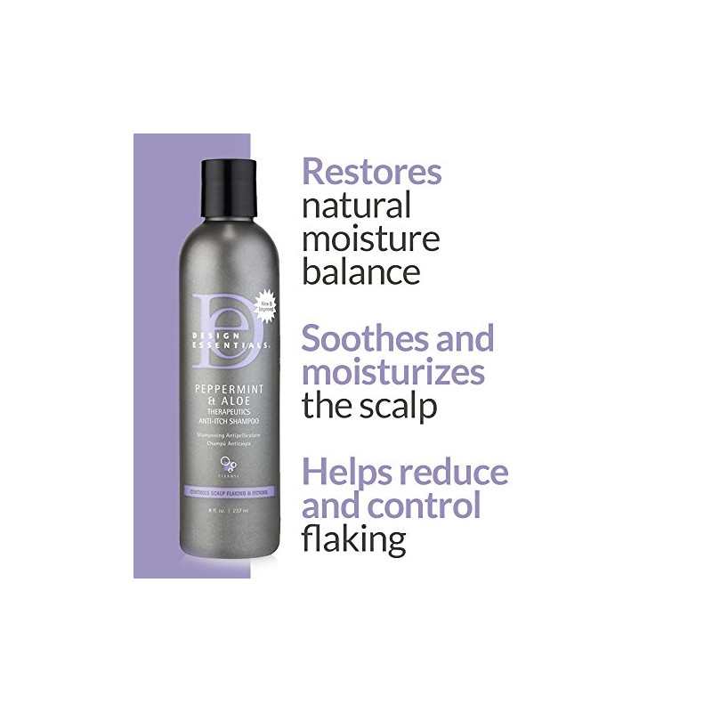 Design Essentials Peppermint & Aloe Therapeutics Anti-Itch Shampoo 240ml