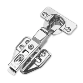 Soft-Close Hinges Stainless Steel, Cabinet & Furniture Hinges, Door Hinges for Wooden Doors, 35mm Standard Size Cup Hinge, for Wardrobe/Cupboard Doors – Removable(Half Overlay, 4pcs)