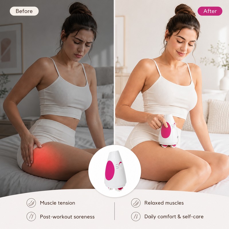 Handheld Body Massager for Everyday Relaxation – Rotating Vibration Device