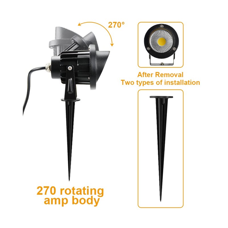 Romwish 120V LED Landscape Lights, 10W 120V Outdoor Landscape Lighting