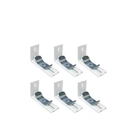 AuRiver 6 Pcs Vertical Blind L Bracket Vertical Blind Bracket Clips 3 Inch Length for Ve