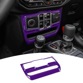 PDKLIN for Wrangler JL Power Window Switch Panel Trim Cover Interior Decoration Accessories Compatible with Jeep Wrangler 2018-2023 JL JLU & 2020-2023 Gladiator JT (Purple)