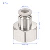 M METERXITY 2pcs 1/2PT Female Thread Pipe Fitting Nickel Plated