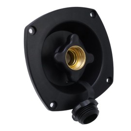 Tsnamay RV City Marine Trailer Water Inlet with Pressure Reducing Valve PP & Brass,Standard Hose Connectors,Black