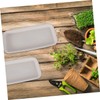 VICASKY 3pcs Plastic Flowerpot Water Trays Rectangular Potted Plant Bases