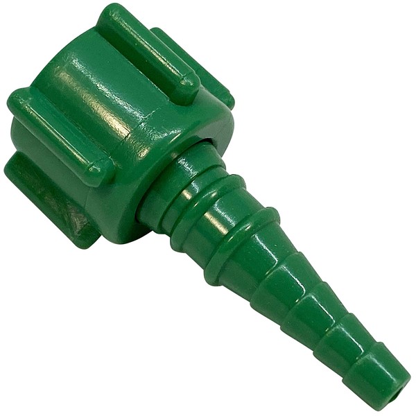 Westmed #0409 Swivel Barb Nipple Nut (Christmas Tree) Green Oxygen Tubing Connector - Pack of 5