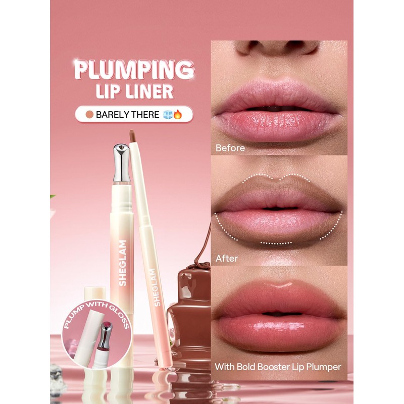 SHEGLAM Bold Booster Plumping Lip LinerPlumps & Moisturizes Cruelty-Free-Barely There