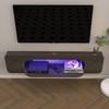 TuckTect Floating TV Stand with LED Lights, 58'' Wall Mounted