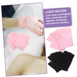 Outanaya 2pairs Gel Half-finger Gloves Women Moisturizing Spa Gloves Hand for Dry Skin Lotion Moisturizing Hand Care