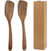 Wooden Spatula, Pack of 2 Wood Solid Turner Kitchen Wooden