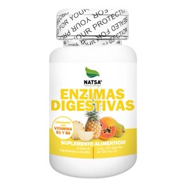 Enzimas Digestivas 100 Cápsulas, Calidad Premium Sabor N/A