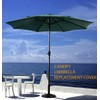 BELLRINO DECOR Replacement Hunter Green Strong & Thick Umbrella Canopy