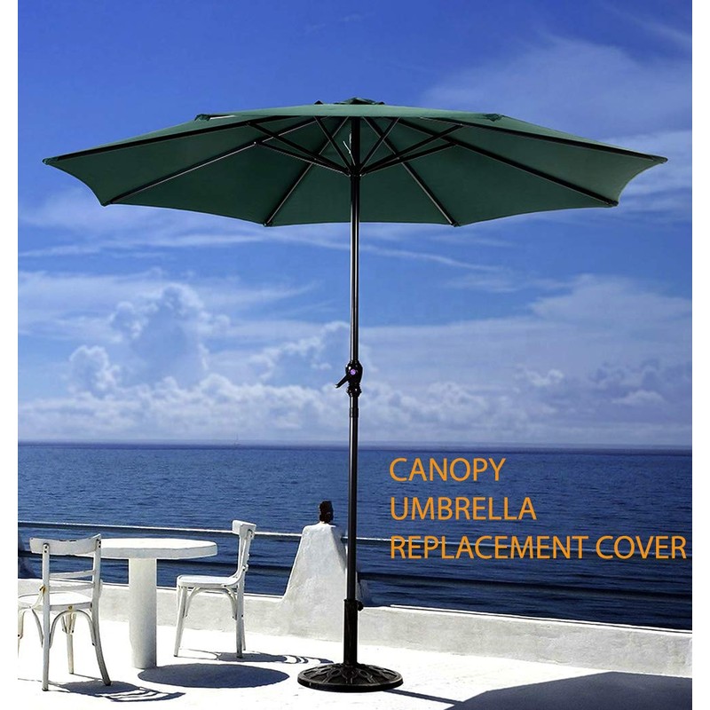 BELLRINO DECOR Replacement Hunter Green Strong & Thick Umbrella Canopy