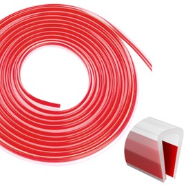 Silicone Edge Trim Self-Adhesive U Channel Silicone Edge Trim Edge Protector for Sheet Metal (Clear, Fit 5/16" - L 10')