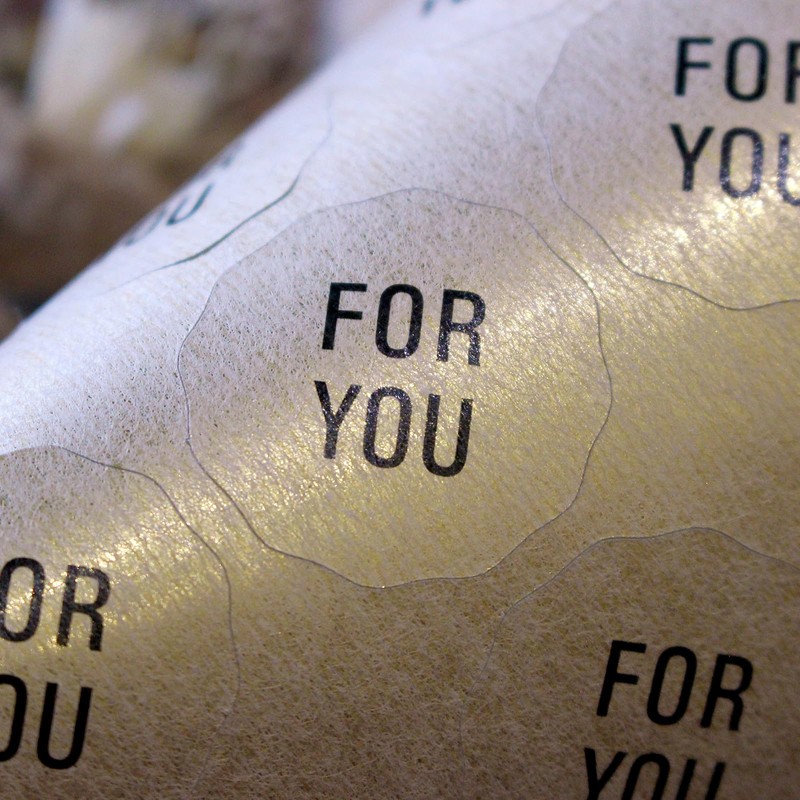 BAY LETTERPRESS Washi Gift Stickers, 24 Sheets for You, Wrapping,