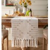 ZANZER Boho Table Runner 13 x 72.8 Inch Long Natural