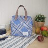 At First AF6342 Insulated Lunch Bag, Blue, Large, Plaid