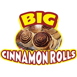 Big Cinnamon Rolls 48" Concession Decal Sign cart Trailer Stand Sticker Equipment