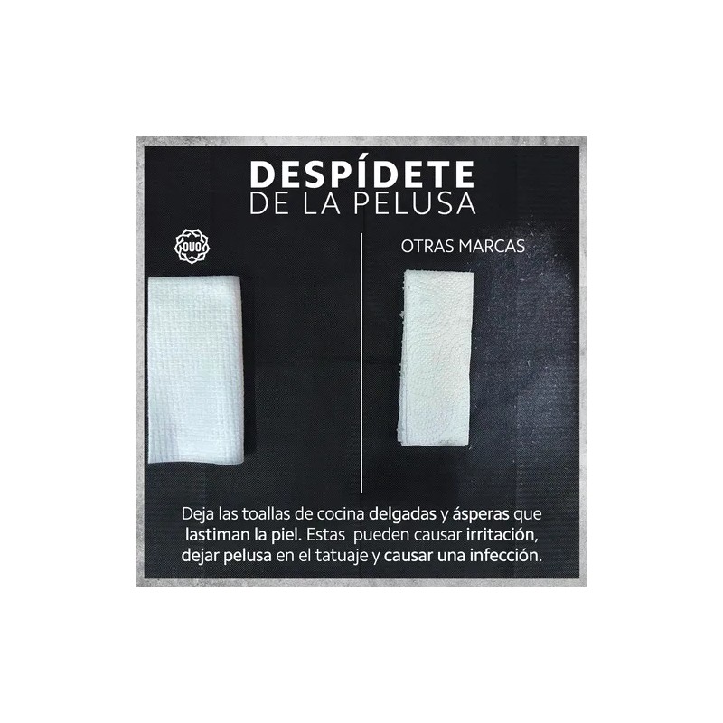Toallas De Limpieza Tatuaje Ouo Desechable 0 Pelusa 60 Pzs