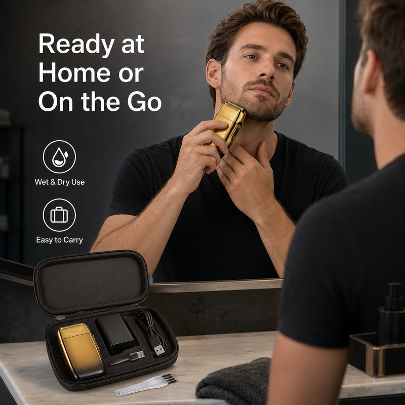 Rechargeable Electric Foil Shaver for Men – Portable Beard &