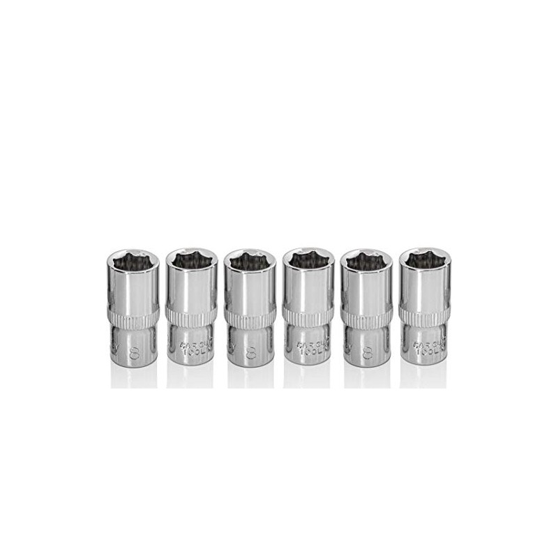 BRAZEN 8mm Socket Six Pack (1/4" Drive, 6pt, Shallow)