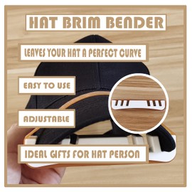 Hat Brim Bender Tool Curving Hat, Hat Bill Bender Curved Shaper for Caps, Black and White, Ideal Gifts, White-1 Pack, One Size