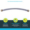 SharkBite 3/4 x 18 Inch Flexible Repair Coupling Hose, Push