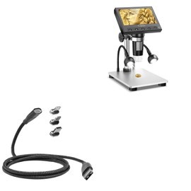 BoxWave Cable Compatible with Elikliv EDM4 Coin Microscope (4.3 in) - MagnetoSnap PD AllCharge Cable (100W), Magnet Charging Braided USB Type-C Micro - Jet Black