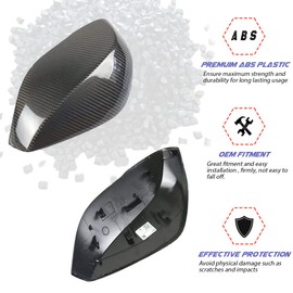 Jie Norman Mirror Cover Caps Fits for Infiniti Q50 Q50S Q60 Q70 QX30 2014-2022 Carbon Fiber Style Side Door Wing Mirror Cap Covers ABS Replacement Type 1 Pair