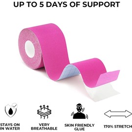 GTAGKOMMEN Kinesiology Tape - 3 Kinesiotapes Rolls (5 cm x 5 m) Kinesiology Tape - Professional Physio Tape and Sports Tape - Waterproof & Skin-Friendly Sports Tapes for Muscle Support, Knee Pain
