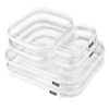 6 Pack Clear Hard Shell Zipper Cases - Ultimate Organizer