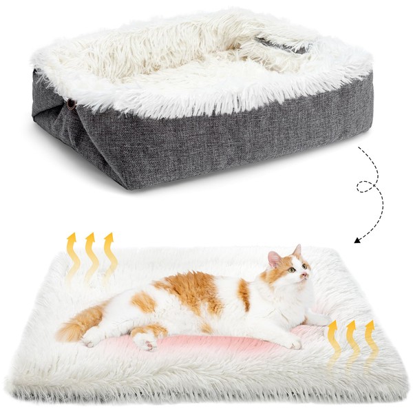 MAIYADUO Soft Cat Bed Washable 60 x 45 cm Plush