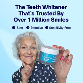 MySweetSmile MySweetSmile Dentist-Approved Teeth Whitening Powder - IndyBest Award-Winner - Enamel-Safe & Sensitivity-Free - Cool Mint Flavour - Removes Years of Stains - 6 Month Teeth Whitener Supply