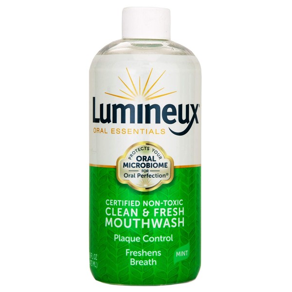 Lumineux Clean & Fresh Mouthwash - Certified Non-Toxic - Fresh Breath in 14 Days - Fluoride Free - NO Alcohol, Artificial Colors, SLS Free, Dentist Formulated