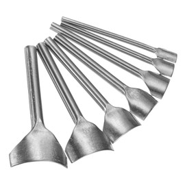 sourcing map 7pcs Arc-Shaped Leather Punch, 10mm-40mm, Leather Cutter Arch Curve, Belt End Cutter, Carbon Steel Flatter Curve Punch Tool for Crafting Strap Belt, Wallet and Bag