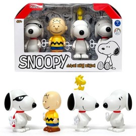 (Toyrock) Toyrock - Snoopy Wind-up Figure 4PCS / (토이락)토이락-스누피 태엽 피규어 4PCS