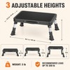Adjustable Folding Step Stool with 3 Heights, 6.7-9 in, Non-Slip